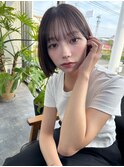 ミニウルフチェリーブラウンホワイトグレージュフェザーパーマ