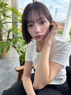 ドロシー 郡山桑野店(Dorothy) ミニウルフチェリーブラウンホワイトグレージュフェザーパーマ