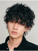 シャドウパーマスパイラルパーマメンズウルフヘアメンズパーマ