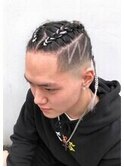 コーンロウ・成人式、成人式ヘア、メンズヘア・フェードカット