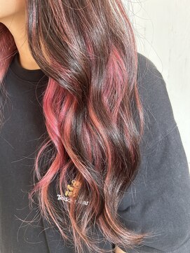 ジール(zeal) ピンクインナー　着物ヘア/大人ガーリー/ダークアッシュ