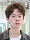 原宿メンズパーマルーズショートアクティブショートツイスパ緩め