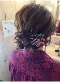 ミディアム簡単アレンジ★シニヨンアップ