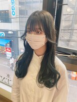トレチェント 町田店(TRECENTO) 【大人韓国】シースル前髪　×  ブルーブラック◎20代30代40代