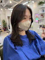 ヒョンミョン ライズバイレボ 取手店(hyon myon/RISE by REVO)&nbsp;レイヤーカット/デザインカラー/オリーブベージュ[取手/取手駅]