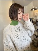 ぱつっとボブ