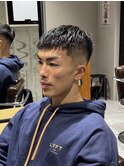 men's  hair/クロップ×フェード/黒髪/短髪