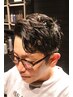 カット& ポイントパーマ&シェービング（眉カット込）￥12,500→￥10000