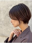 表参道酸性ストレートパーマ艶髪ショート梅雨対策グレージュ40代
