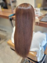 エイクス ヘア デザイン×美髪クリニック 千葉(AQs hair design)&nbsp;くびれヘア/アプリコットオレンジ/夏/髪質改善[千葉駅]