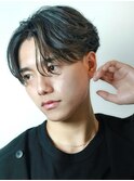 黒髪ニュアンスセンターパート