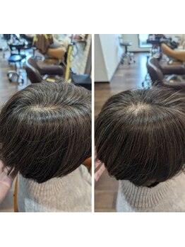 【リタッチだからこそ傷ませない】繰り返すカラーだからこそ継続しやすく幅広い色に対応した白髪ぼかし♪