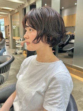 ロンド 表参道店(Lond) オリーブグレー/ショートボブ/ココアベージュ/黒髪/小顔/