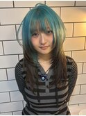 17668バタフライレイヤーエンドカラー韓国巻きミックスカラー