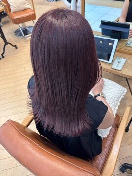 ユニ バイ マグ 長野店(Uni.by Mag) "ピンクカラー" 透明感ブリーチなしピンク