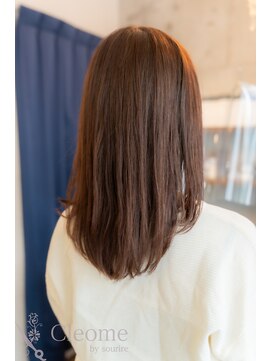 クレオメ バイ スーリール 五反田店(cleome by sourire) レイヤーカット似合わせカットミディアムダークアッシュ艶髪暗髪