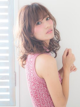 ミュリール(MiULiiR) [miuliir]愛されベビーバングピンクグレージュミディ