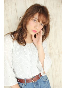 グッドリーフヘアー(good leaf hair) 大人可愛いナチュラルセミなウェーブミディスタイル♪