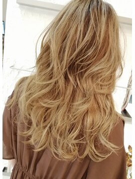 ファイブボックスヘアー 広島(five vox hair) バレイヤージュグレージュ