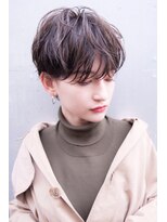 メーヴェ(Mowen) mowen南堀江 ウェットヘアxハンサムショート×ビターグレージュ