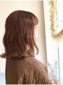ピンクベージュボブ