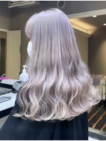 ベレーザ 渋谷(BELEZA)&nbsp;ba546ニュアンスカラー2wayバングプラチナベージュワンカール