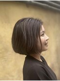 襟元スッキリ/前下がりボブ/20代/30代/40代