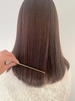 ガリカ 博多(Gallica)&nbsp;【石河安奈】艶髪大人ストレートロング/透明感ピンクベージュ