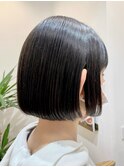 ミニボブ×縮毛矯正