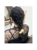 ヘアセット×編み下ろし