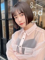 サンド 表参道(sand)&nbsp;前下がりショートボブ大人可愛い20代30代表参道
