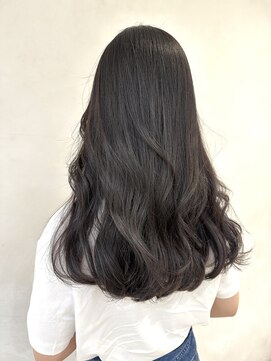 ザックラフィネ(ZACC raffine) 韓国風黒髪ロングレイヤー/ふんわりカール/ブルーブラック