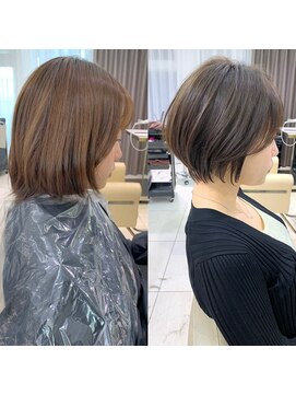 アンド ストーリーズ(&STORIES) ショートボブ髪型20代30代前髪あり前髪なし面長丸顔【荒牧】AY