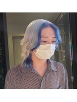 ジルバイジゼル(JILL by GiseL)&nbsp;中世ウルフ/メンズウルフ/ハイトーン/ダブルカラー/ホワイト