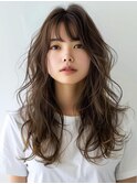 ★暗めカラーグランマッシュフェイスフレーミングデザインカラー