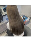 縮毛矯正ロング♪酸性ストレート髪質改善オリーブブラウン