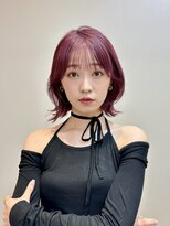 ルル 表参道(lulu.) 黒髪/ボブウルフ/ネビージュ/小顔/ワンレン