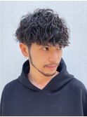 渋谷センターパートウルフカットツイストスパイラルパーマパーマ