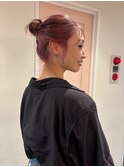 ピンクベージュ／ヘアアレンジ／カジュアルアレンジ