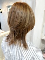 キャアリー(Caary)&nbsp;福山美容室Caaryウルフレイヤーミルクティーベージュ30代40代