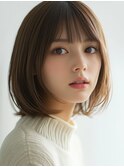 ナチュラルベージュ×ボブで柔らかフェミニン【夙川/苦楽園】