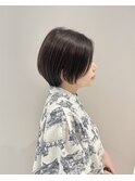 ショートボブ×グレージュ