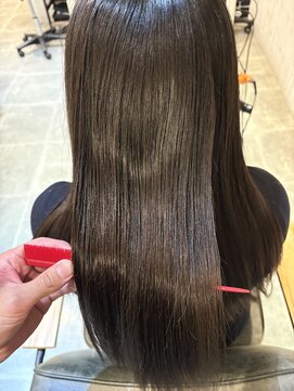 着物ヘア/大人ガーリー/ダークアッシュ/似合わせカット/草薙