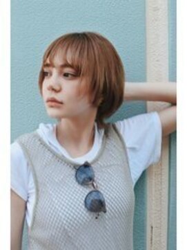 フラミューム 藤沢(flammeum) ウルフボブ×オレンジベージュ【藤沢】