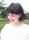 透け感が魅力◇シフォンみたいな柔らかボブ◇アッシュグレー