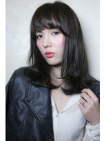 ヘアデザイン アネーロ(hair design anello) 《anello》暗髪でもかわいい　小顔　ワンカール　ロブ　