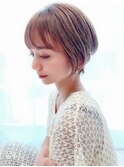 大人かわいい小顔耳かけショートボブ30代40代50代