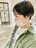 パーク(PARK)&nbsp;大人可愛い黒髪マッシュショートシースルーバング