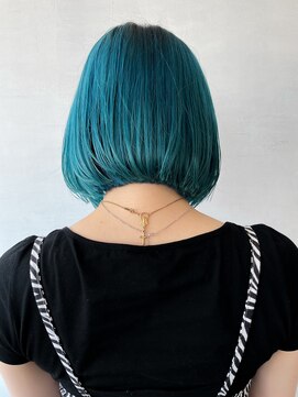 リノショアーズ ショウナン 辻堂店(RinoShores SHONAN) 10代20代★ボブかわいいダブルカラーブリーチターコイズブルー