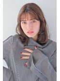 【Gallica】フェミニンセミロングゆるふわカール眉上薄めバング